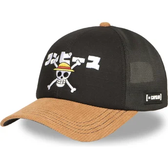 Καπέλο τράκερ μαύρο και καφέ Straw Hat Pirates OP6 ONE One Piece από την Capslab
