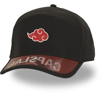 Ρυθμιζόμενο μαύρο καπέλο με καμπύλη Akatsuki NS5 AKA Naruto από την Capslab