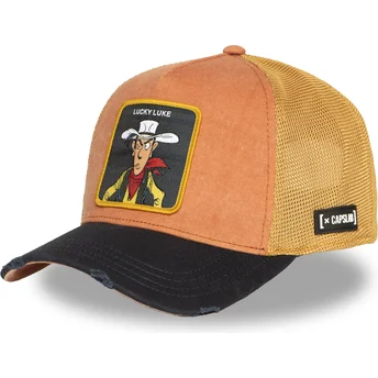 Καπέλο τύπου trucker πορτοκαλί και μαύρο Lucky Luke LCK2 LOB από Capslab