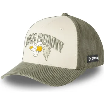 Καπέλο trucker μπεζ και πράσινο Bugs Bunny LOO12 HAN Looney Tunes από Capslab