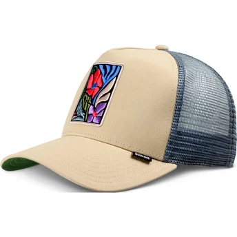 Gorra trucker beige M-Flowers HFT de Djinns