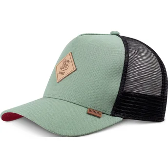Gorra trucker verde y negra Plainlace HFT de Djinns