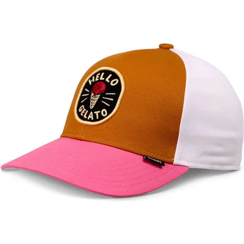 Καπέλο με καμπύλο γείσο πολύχρωμο snapback για αγόρι Food Gelato Basic από Djinns