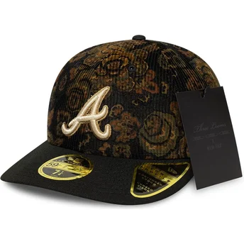 Καπέλο καμπυλωτό μαύρο προσαρμοσμένο 59FIFTY Low Profile Floral Cord Three Looms Printed Corduroy των Atlanta Braves MLB από τη 
