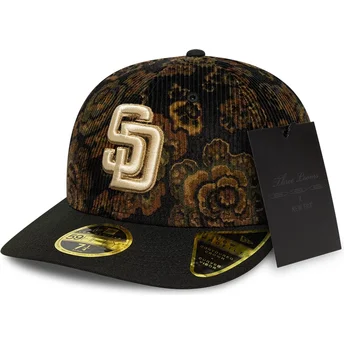 Καπέλο καμπύλης μαύρο ρυθμιζόμενο 59FIFTY Low Profile Floral Cord Three Looms Printed Corduroy των San Diego Padres MLB της New 