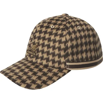 Καφέ ρυθμιζόμενο καπέλο με καμπύλη Block Zig Baseball Brown της Kangol