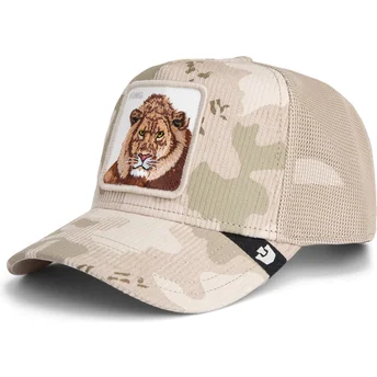 Καπέλο φορτηγατζή μπεζ λιοντάρι King Corduroy Camo The Farm από Goorin Bros.