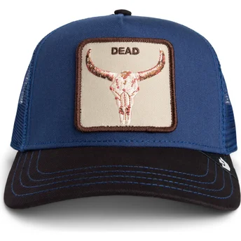 Καπέλο τράκερ μπλε και μαύρο βόδι Two-Tone Skull Grit The Farm της Goorin Bros.