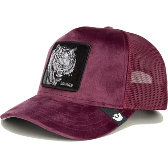 Καπέλο Trucker Μπορντό Τίγρης Savage Tiger Velour The Farm από Goorin Bros.