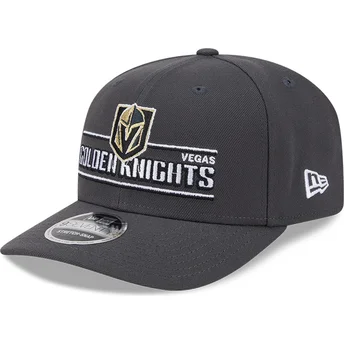 Γκρι καπέλο με καμπύλη 9SEVENTY Stretch Snap Stated snapback των Vegas Golden Knights NHL της New Era