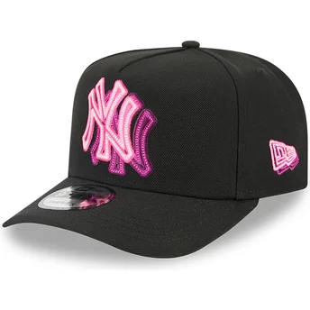 Καπέλο καμπυλωτό μαύρο snapback 9FIFTY A Frame Neon των New York Yankees MLB της New Era
