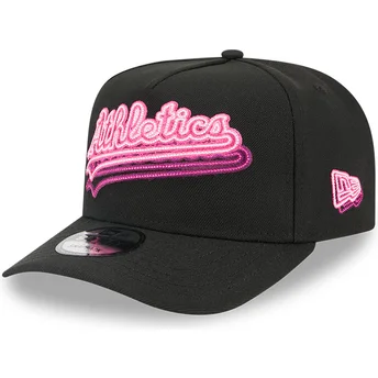 Καπέλο καμπύλης μαύρο snapback 9FIFTY A Frame Neon των Oakland Athletics MLB της New Era