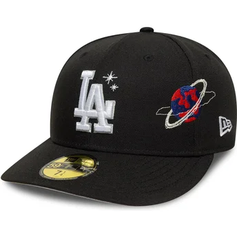 Μαύρο καμπυλωτό καπέλο 59FIFTY Planet Icon των Los Angeles Dodgers MLB από τη New Era