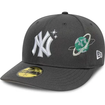 Γκρι καμπυλωτό καπέλο 59FIFTY Planet Icon των New York Yankees MLB της New Era