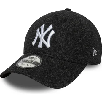 Καπέλο μαύρο καμπυλωτό snapback 9FORTY Melton Wool New York Yankees MLB της New Era