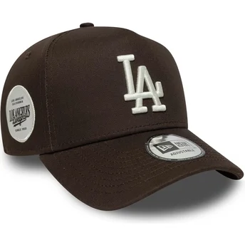 Καπέλο καφέ snapback με καμπύλη 9FORTY E Frame Side Patch των Los Angeles Dodgers MLB από την New Era