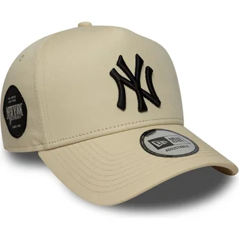 Καπέλο καμπυλωτό μπεζ snapback 9FORTY E Frame Side Patch των New York Yankees MLB της New Era
