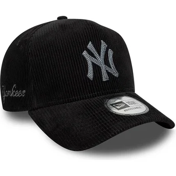 Ρυθμιζόμενο μαύρο καπέλο με καμπύλη 9FORTY E Frame Cord των New York Yankees MLB από την New Era