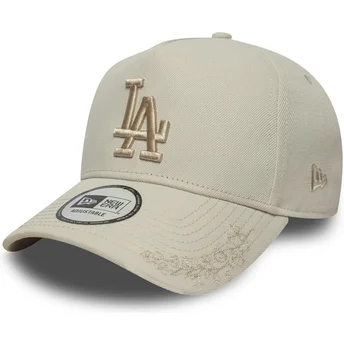 Καπέλο καμπυλωτό μπεζ snapback με μπεζ λογότυπο 9FORTY E Frame Tonal Icon των Los Angeles Dodgers MLB της New Era