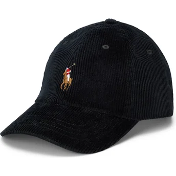 Μαύρο ρυθμιζόμενο καπέλο με καμπύλη Classic Sport Corduroy από τον Polo Ralph Lauren