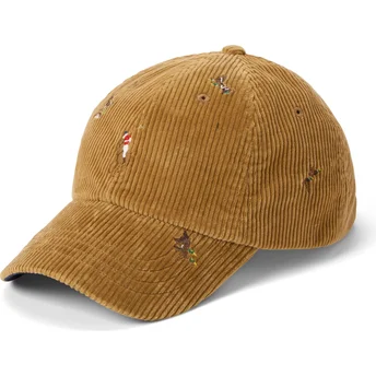 Καφέ ρυθμιζόμενο καπέλο με καμπύλη Classic Sport Duck Corduroy από την Polo Ralph Lauren
