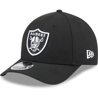 Gorra curva negra snapback 9FORTY M-Crown Team de Las Vegas Raiders NFL de New Era