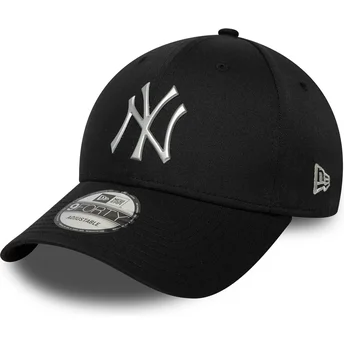 Καπέλο με καμπύλη μαύρο snapback 9FORTY Metallic των New York Yankees MLB της New Era