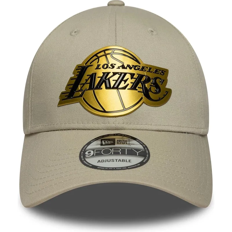 gorra-curva-beige-snapback-9forty-metallic-de-los-angeles-lakers-nba-de-new-era