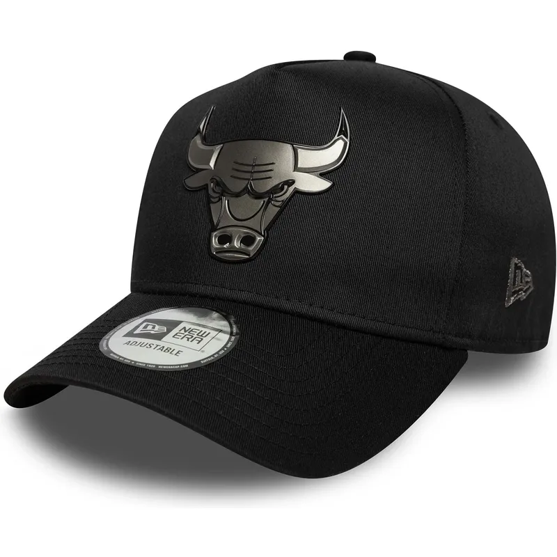 gorra-curva-negra-snapback-9forty-e-frame-metallic-de-chicago-bulls-nba-de-new-era