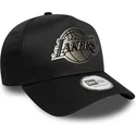 gorra-curva-negra-snapback-9forty-e-frame-metallic-de-los-angeles-lakers-nba-de-new-era