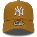 gorra-curva-marron-snapback-9forty-e-frame-league-essential-de-new-york-yankees-mlb-de-new-era