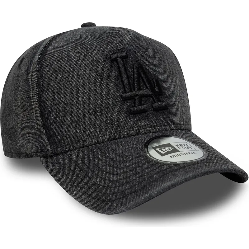 gorra-curva-negra-snapback-9forty-e-frame-denim-de-los-angeles-dodgers-mlb-de-new-era
