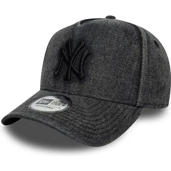 Μαύρο καπέλο με καμπύλη snapback 9FORTY E Frame Denim των New York Yankees MLB από New Era