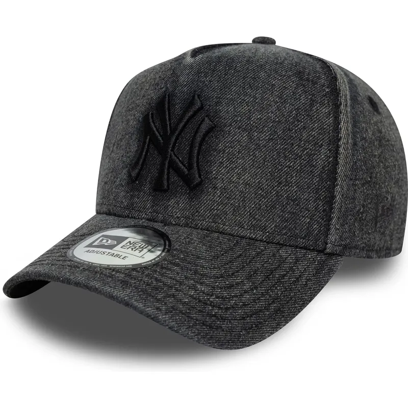 gorra-curva-negra-snapback-9forty-e-frame-denim-de-new-york-yankees-mlb-de-new-era