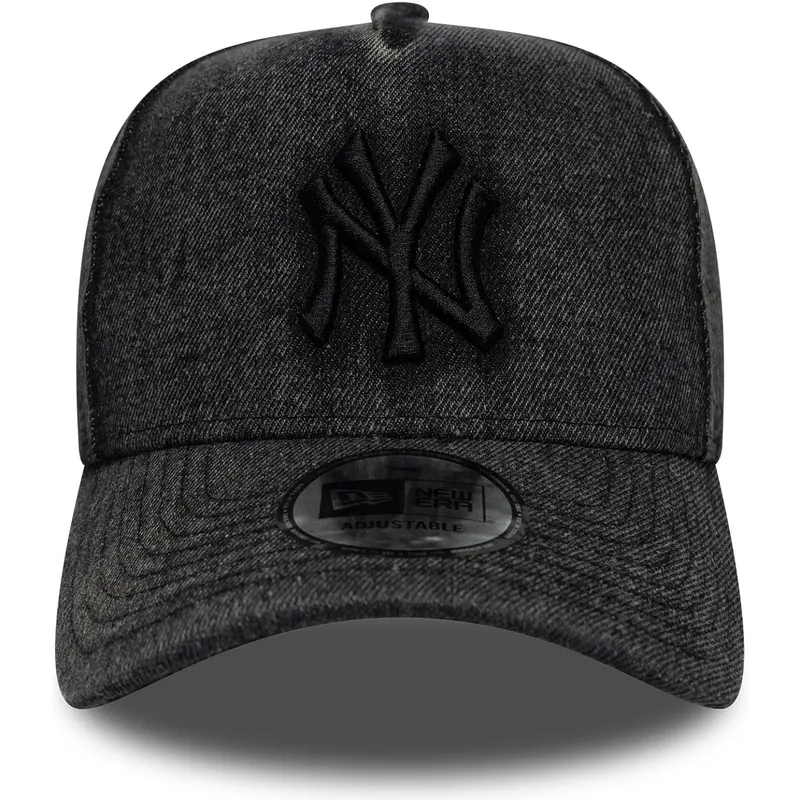 gorra-curva-negra-snapback-9forty-e-frame-denim-de-new-york-yankees-mlb-de-new-era