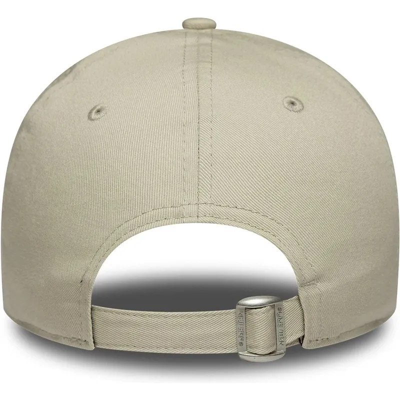 gorra-curva-beige-ajustable-con-logo-rosa-para-mujer-9forty-league-essential-de-new-york-yankees-mlb-de-new-era