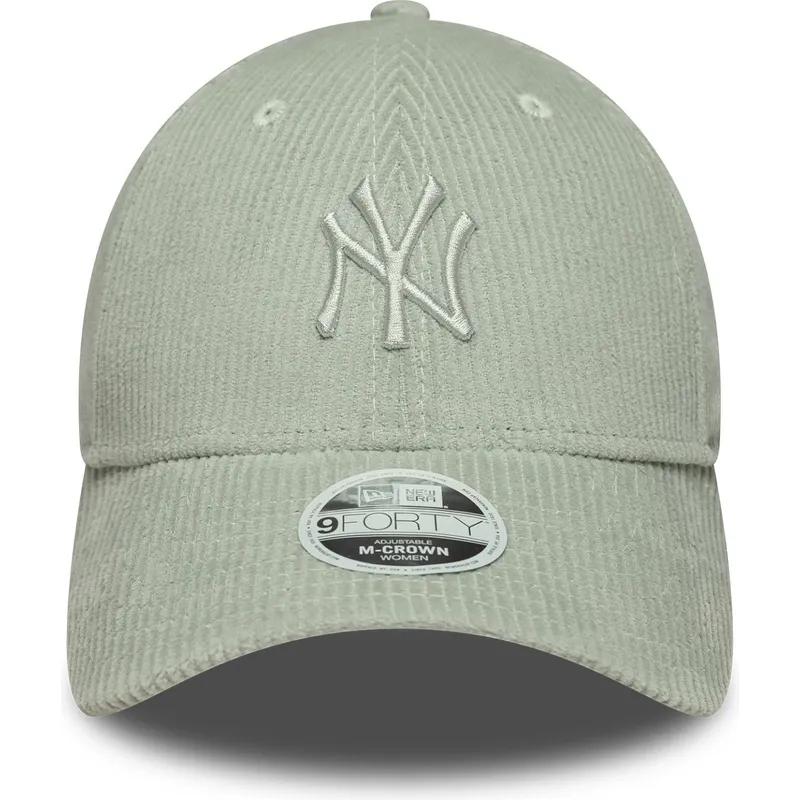gorra-curva-verde-claro-ajustable-con-logo-verde-para-mujer-9forty-m-crown-pastel-cord-de-new-york-yankees-mlb-de-new-era