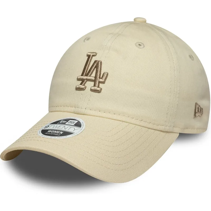 gorra-curva-beige-ajustable-con-logo-beige-para-mujer-9twenty-league-essential-midi-de-los-angeles-dodgers-mlb-de-new-era