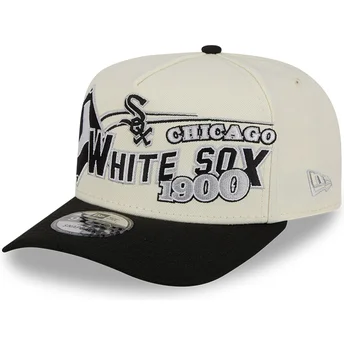 Gorra curva beige y negra snapback 9FIFTY A Frame Classic de Chicago White Sox MLB de New Era