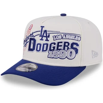 Καπέλο με καμπύλη μπεζ και μπλε snapback 9FIFTY A Frame Classic των Los Angeles Dodgers MLB της New Era