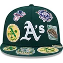 gorra-plana-verde-ajustada-59fifty-all-over-de-oakland-athletics-mlb-de-new-era