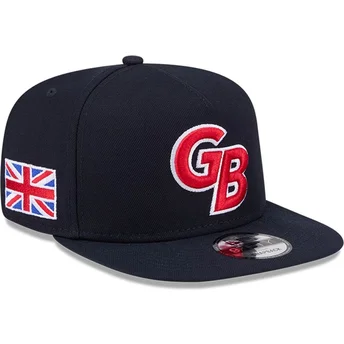 Σκούρο μπλε επίπεδο καπέλο snapback 9FIFTY A Frame Great Britain 2026 World Baseball Classic της New Era