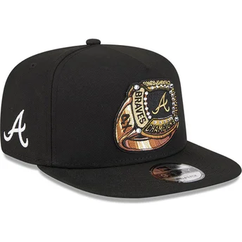 Μαύρο επίπεδο καπέλο snapback 9FIFTY A Frame Ring των Atlanta Braves MLB της New Era