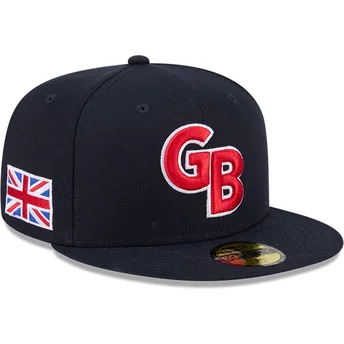 Επίπεδο καπέλο ναυτικό μπλε εφαρμοστό 59FIFTY Great Britain 2026 World Baseball Classic της New Era