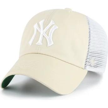Καπέλο trucker μπεζ Clean Up Trawler των New York Yankees MLB της 47 Brand