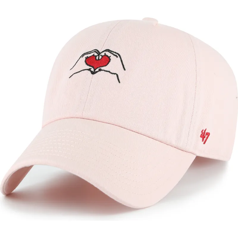 gorra-curva-rosa-ajustable-clean-up-love-base-runner-icon-de-47-brand