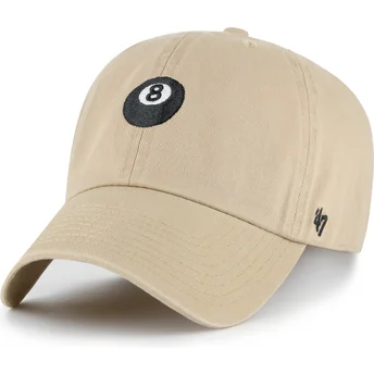 Καπέλο με καμπύλη khaki ρυθμιζόμενο 8-Ball Clean Up Base Runner Icon της 47 Brand