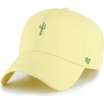 Gorra curva amarilla ajustable Cactus Clean Up Nature Base Runner Icon de 47 Brand