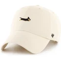 gorra-curva-beige-ajustable-clean-up-dog-base-runner-de-perro-de-47-brand