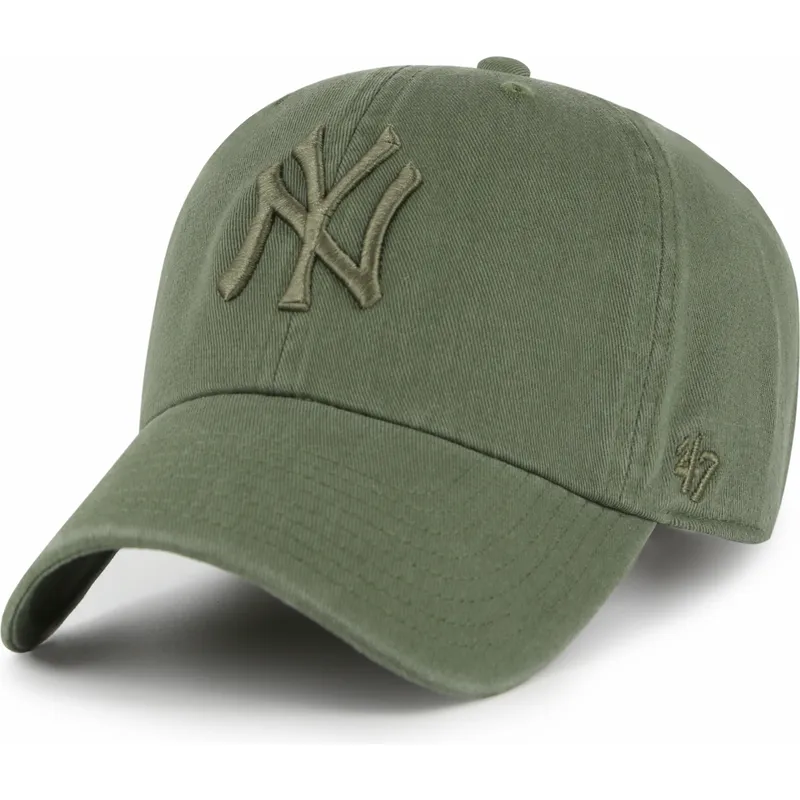 gorra-curva-verde-ajustable-con-logo-verde-clean-up-de-new-york-yankees-mlb-de-47-brand